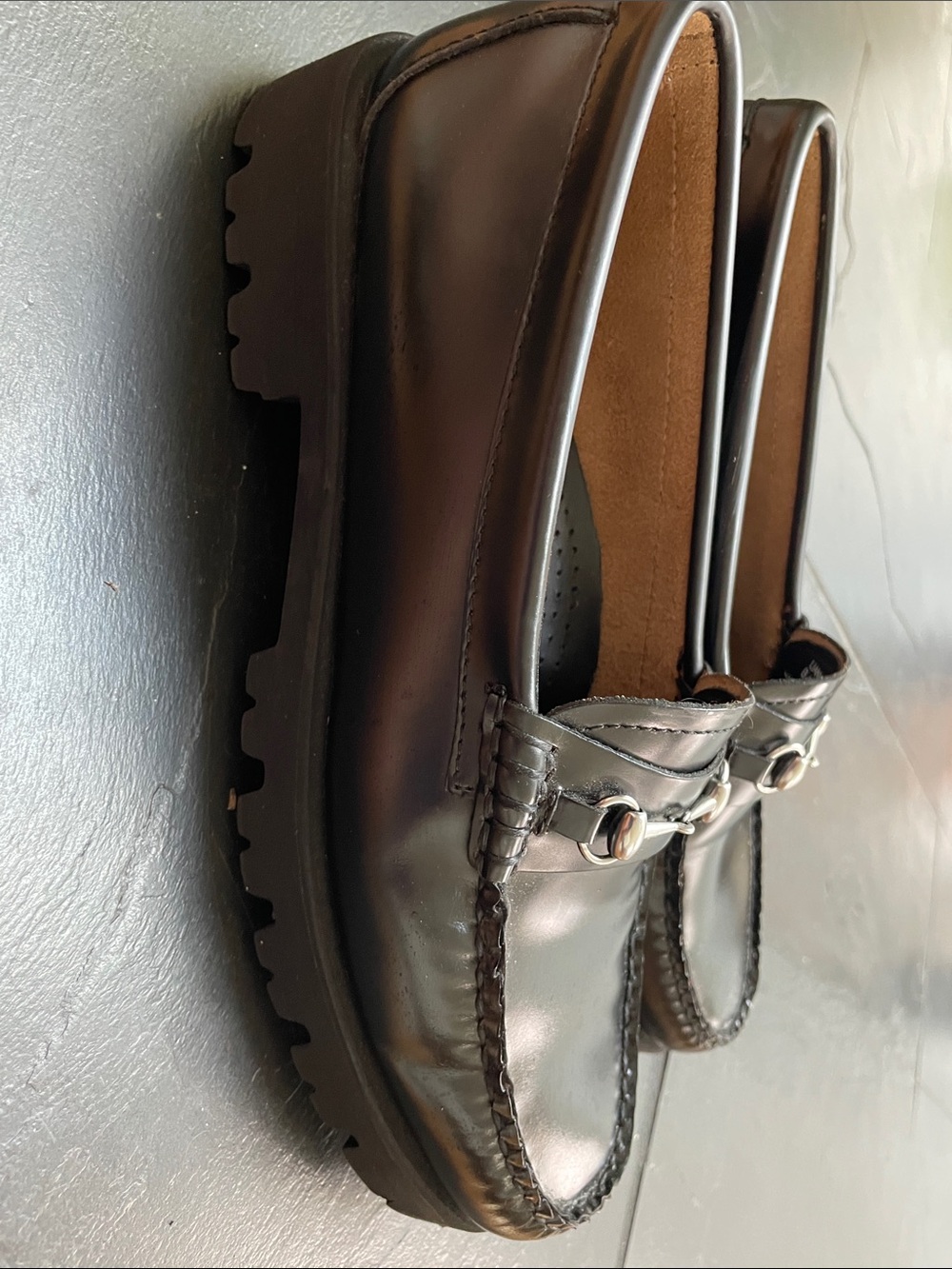 G.H. Bass Weejuns Black Leather Bit Loafers - Picture 6 of 9